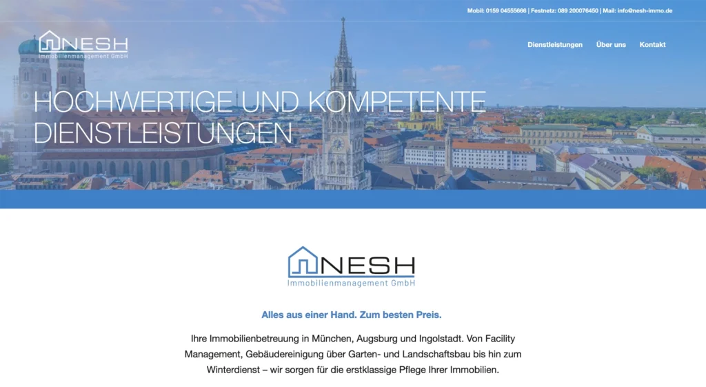 Website für einen Immobilienbetreuer 